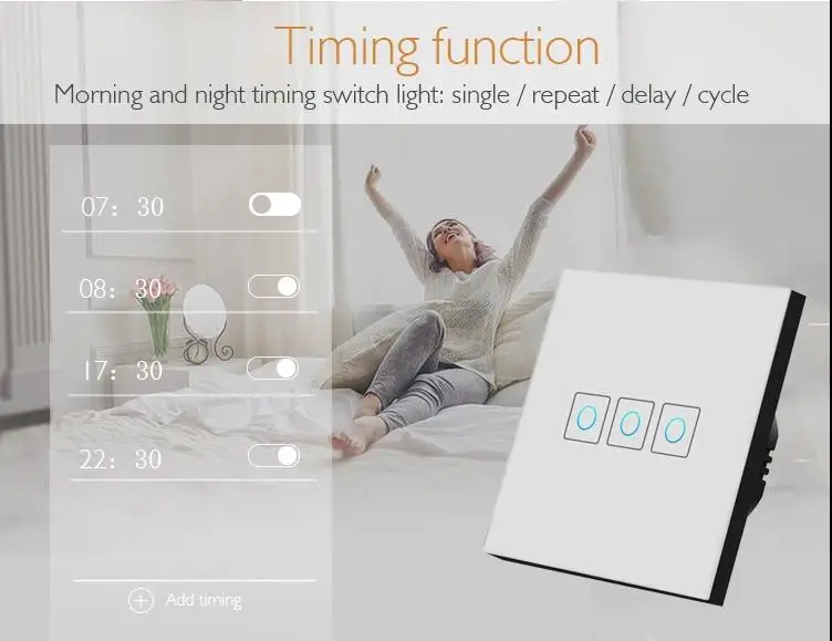 China Wifi Voice Control Smart Touch Switch