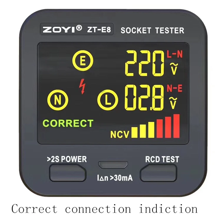 Eu Uk Us Plug Circuit Tester Zoyi Open Ground Hot Neutral Reverse