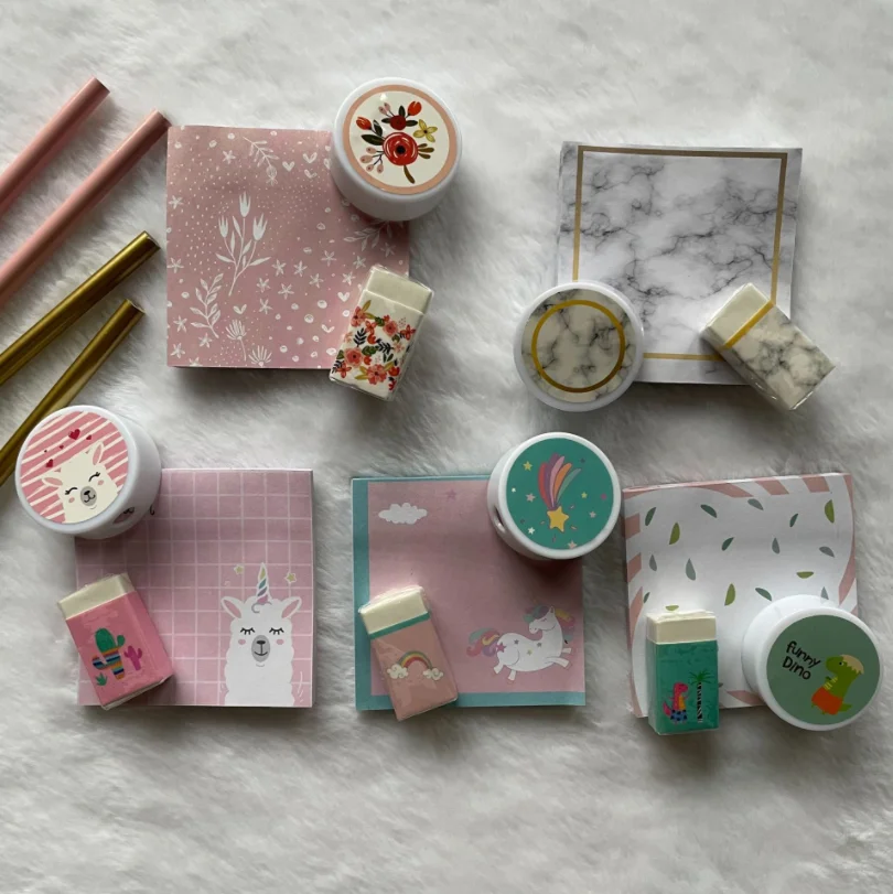 Kawaii School Supplies Stationery Gift Set Including Pencil Eraser