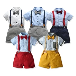 Boutique shirt and shorts custom european style children boys clothing set 2021 summer kids baby cloth boy