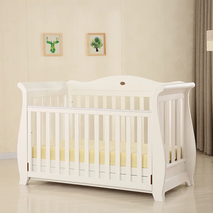 
New style White Cheap Wood Baby crib /Baby Cot bed 
