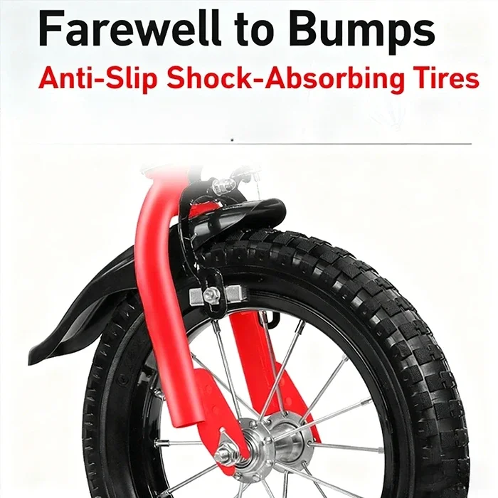 product kidbicycl childrens 12 inch mountain bike for boys and girls ages 3 10 years pedal bike with training wheels-4