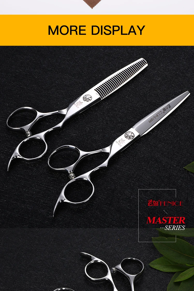 Japanese Stainless Steel Hairdressing Scissors Sets for Professional Cutting and Thinning