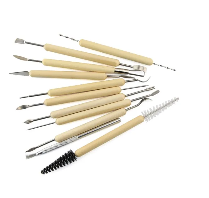 11pcs Clay Sculpting Set Wax Carving Pottery Tools Shapers Polymer Modeling