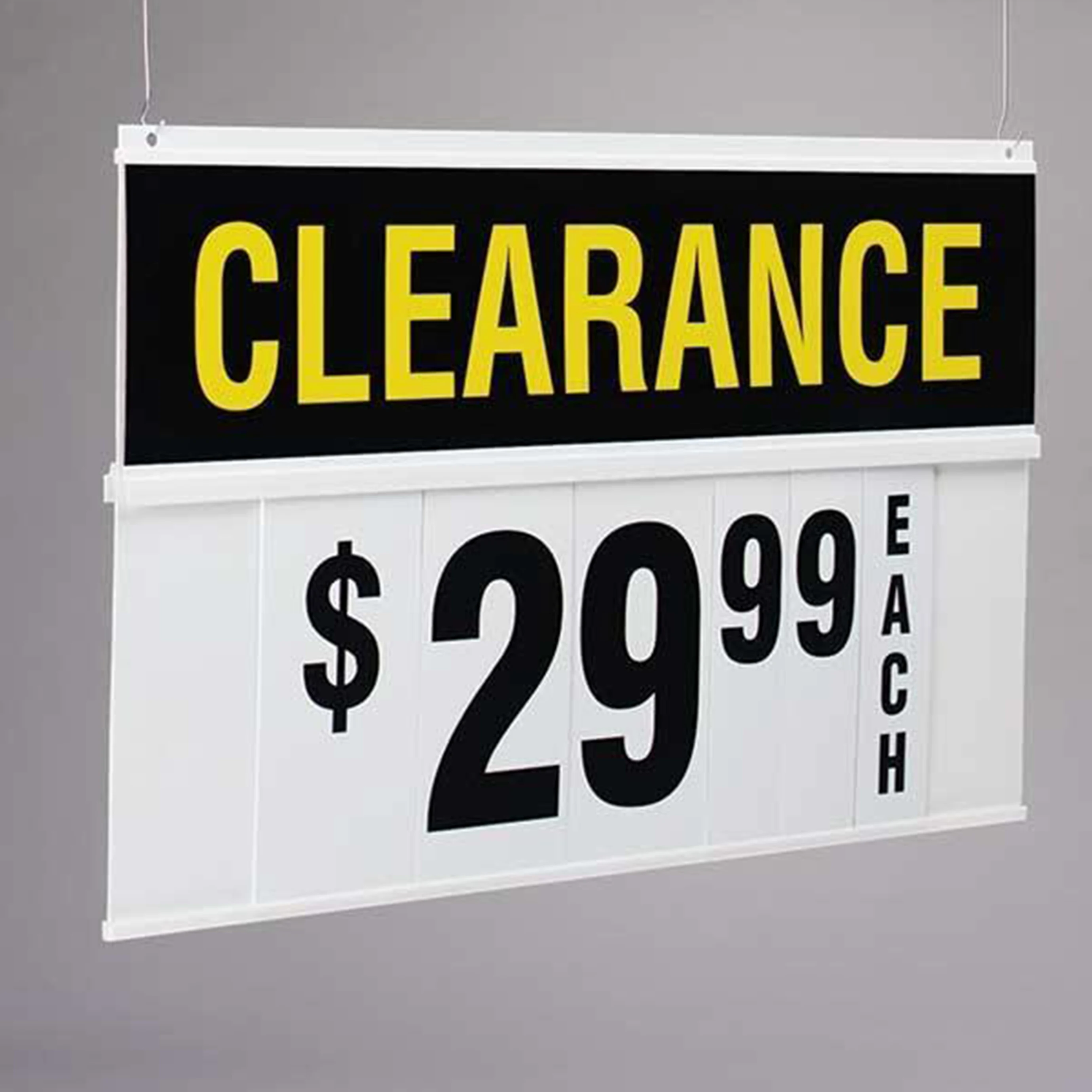 Retail Display Hanging Flip Chart Price Sign Board Supermarket Pvc