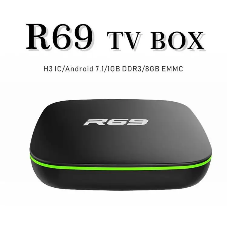 Skillful manufacture tv box android R69 4K smart tv 1/8G 2/16G set top tv box allwinner H3