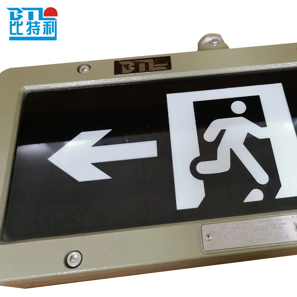 Factory price Manufacturer Supplier IP65 Aluminum alloy Fire Explosion proof gas station led emergency exit sign light