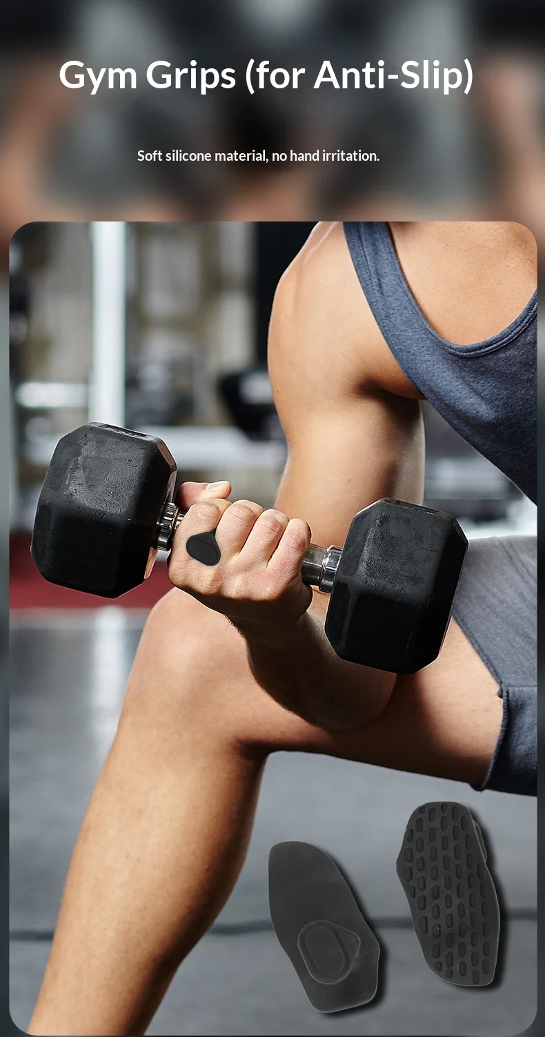 Anti Slip Half Finger Gym Workout Grips Deadlift Palm Protection Gloves 