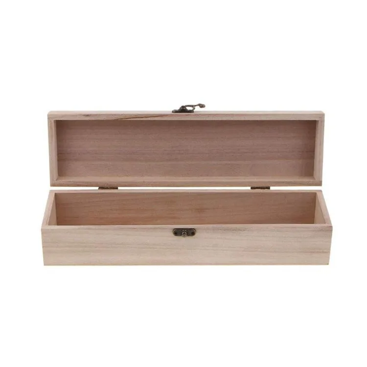 unfinished wooden wine box
