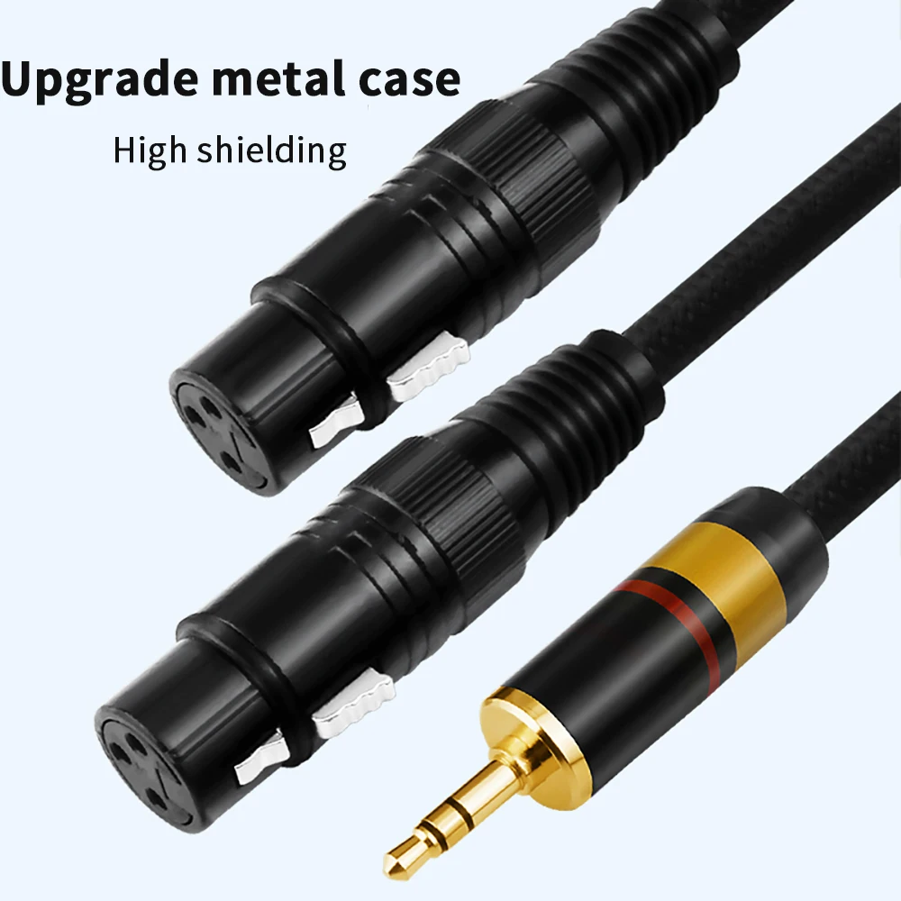 Hifi Audio Cable Mini Jack 3.5mm To 2 Xlr Male/female 3 Pin Dual Xlr To