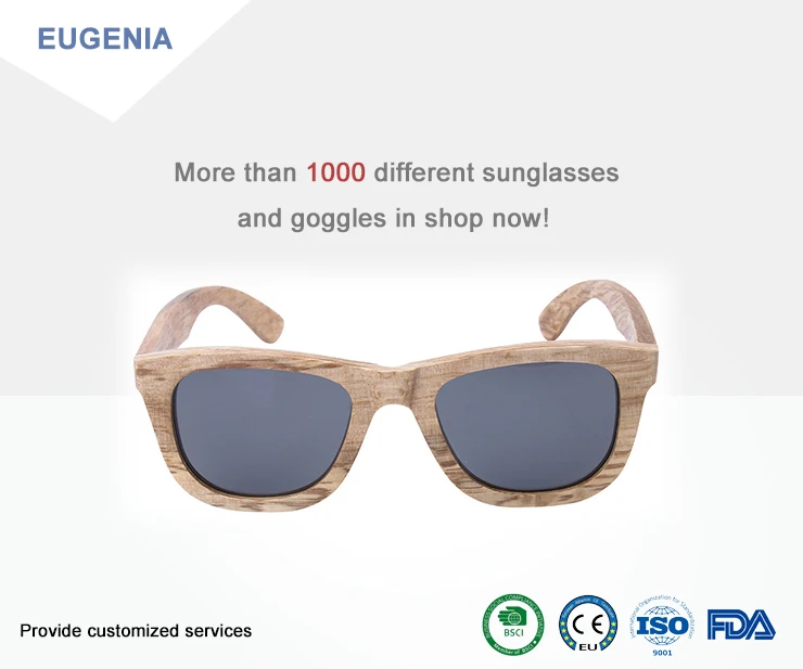 EUGENIA In stock high quality real wooden frame sunglasses with same color wooden round sunglasses case