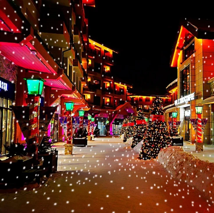 Крытый открытый светодиодный снежинки проекция Рождественский праздник свет водонепроницаемый проекция светодиодный свет