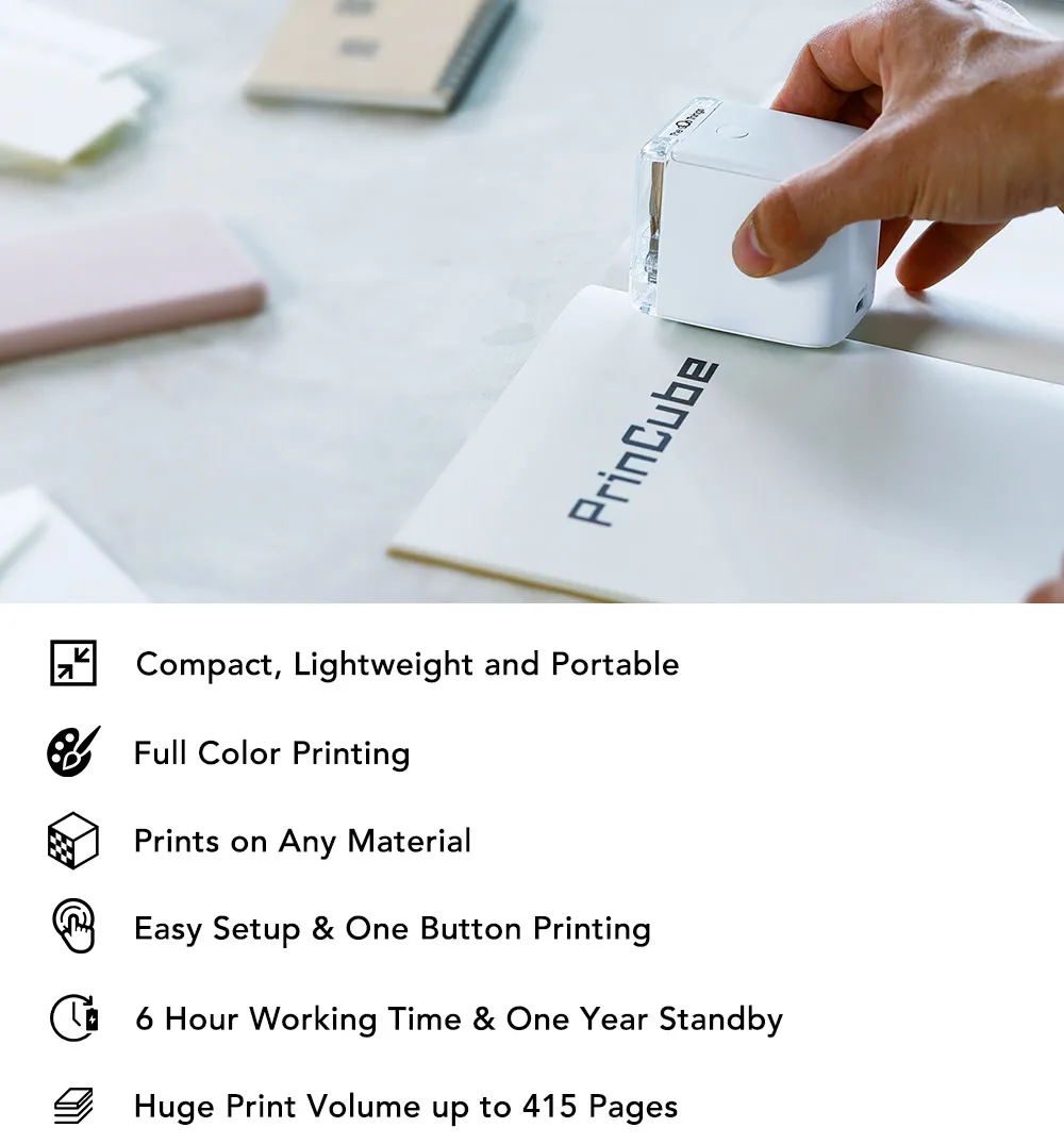 PrinCube Mbrush-Mini Mobile Color Printer