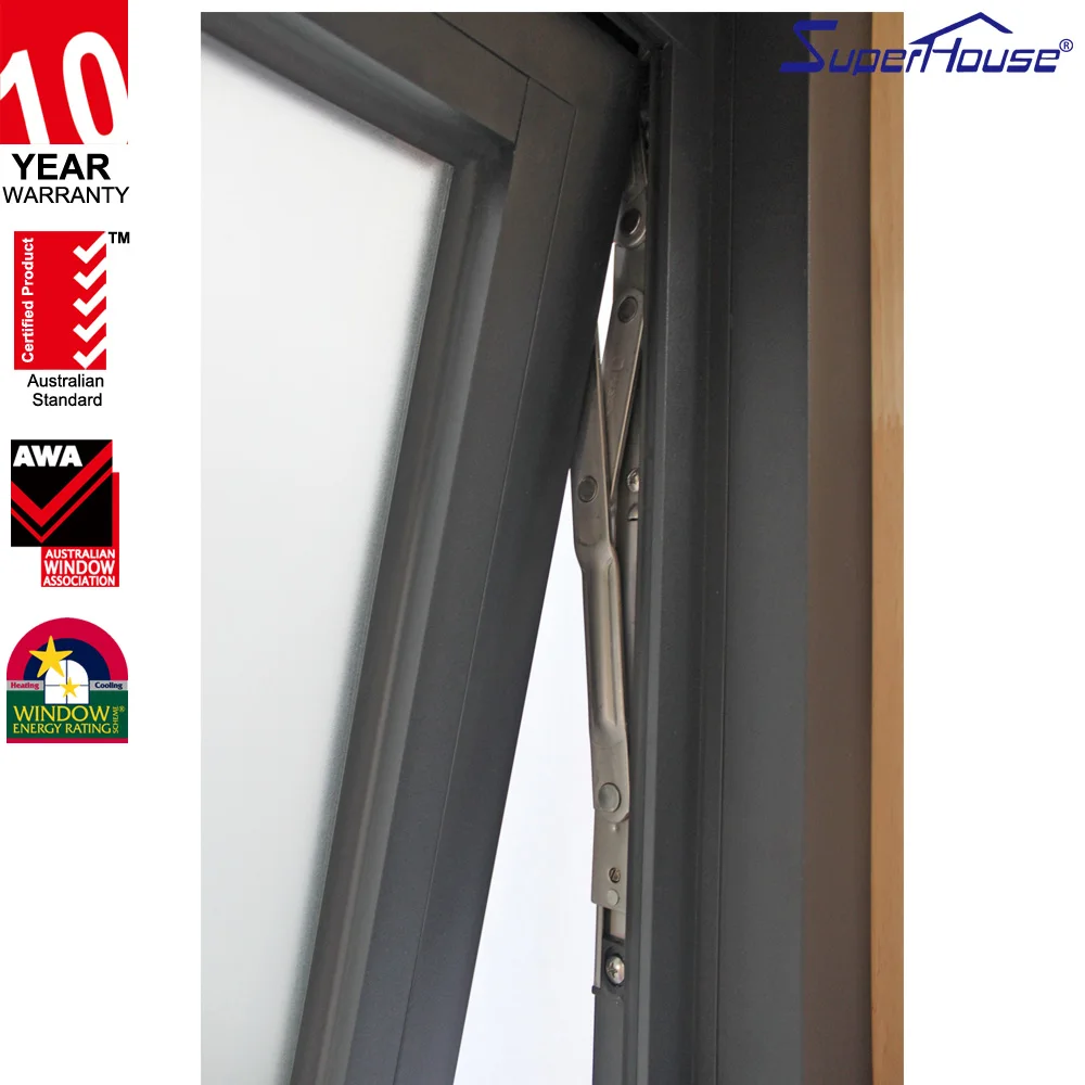Australia High Quality Double Glazed Aluminum Awning Window with Timber Reveal