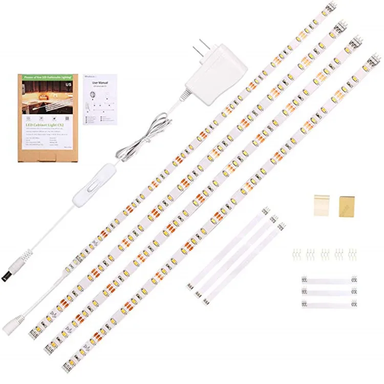 6.6 Feet Rope Light Set 6000K White Flexible LED Ribbon Lights Bar Under Counter Lights for Showcase