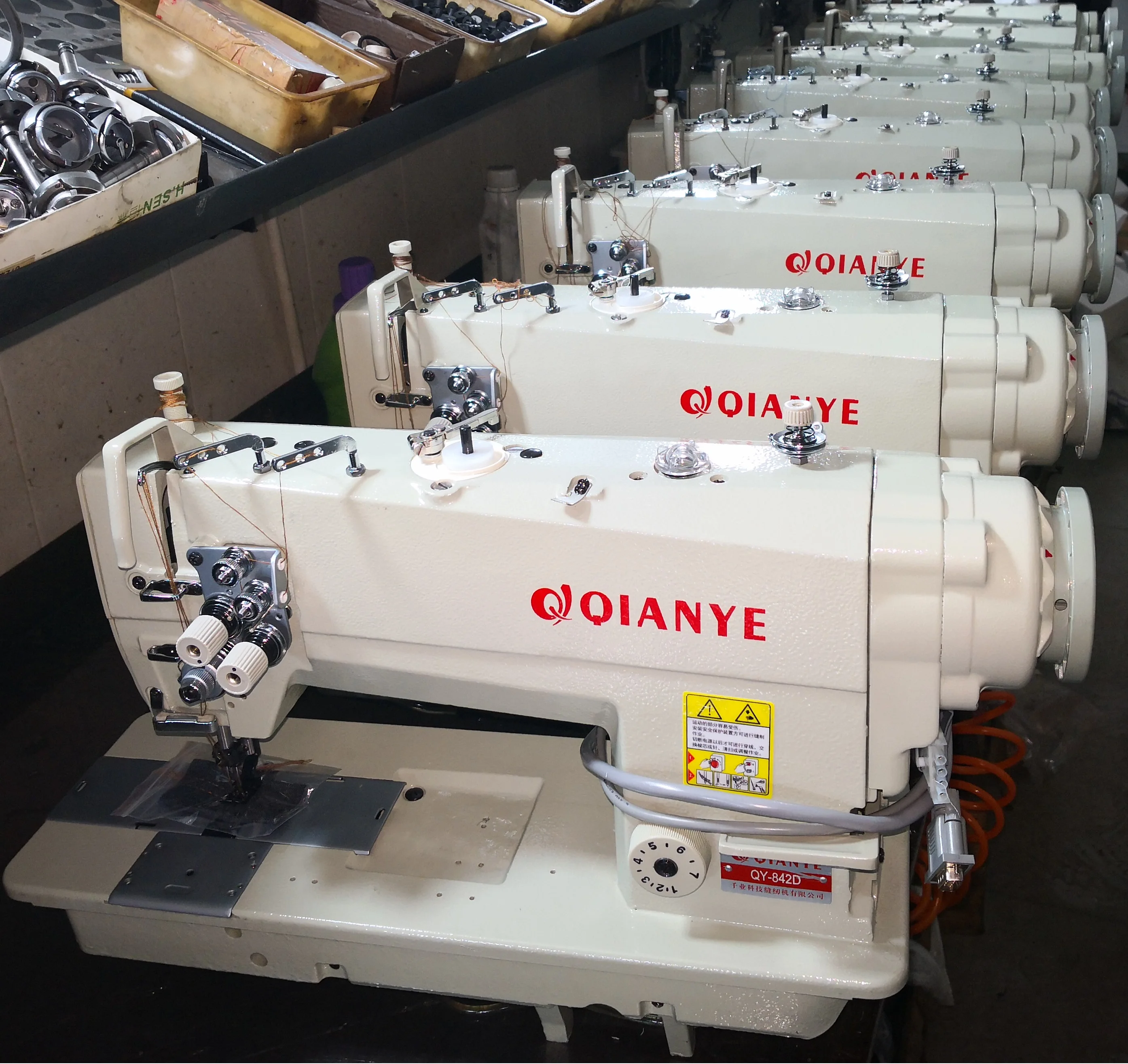 Qy842d Double Needle Flat Sewing Machine Buy Protex Sewing Machine