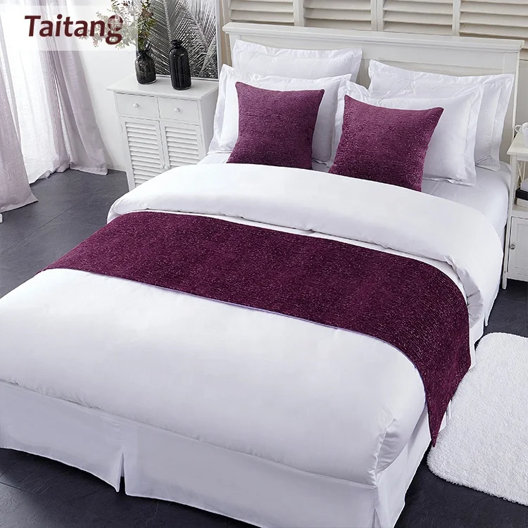 Taitang Hotel Bedding Set Decorative Luxury Queen King Size Bed Runner