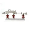 Opening outdoor copper disconnect isolator red and gray switches