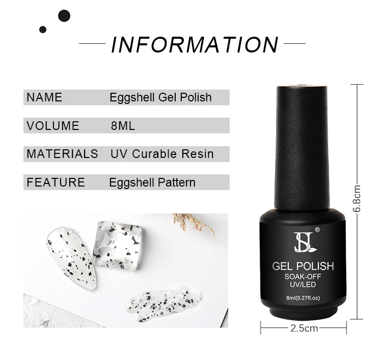 Hs Private Label Oem 8ml Nail Art Uv Led Quail Gel Nail Polish Long ...