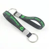 Wholesale Design Custom Debossed Name Logo Soft PVC Silicone Wristband Keychain for Promotional Gift
