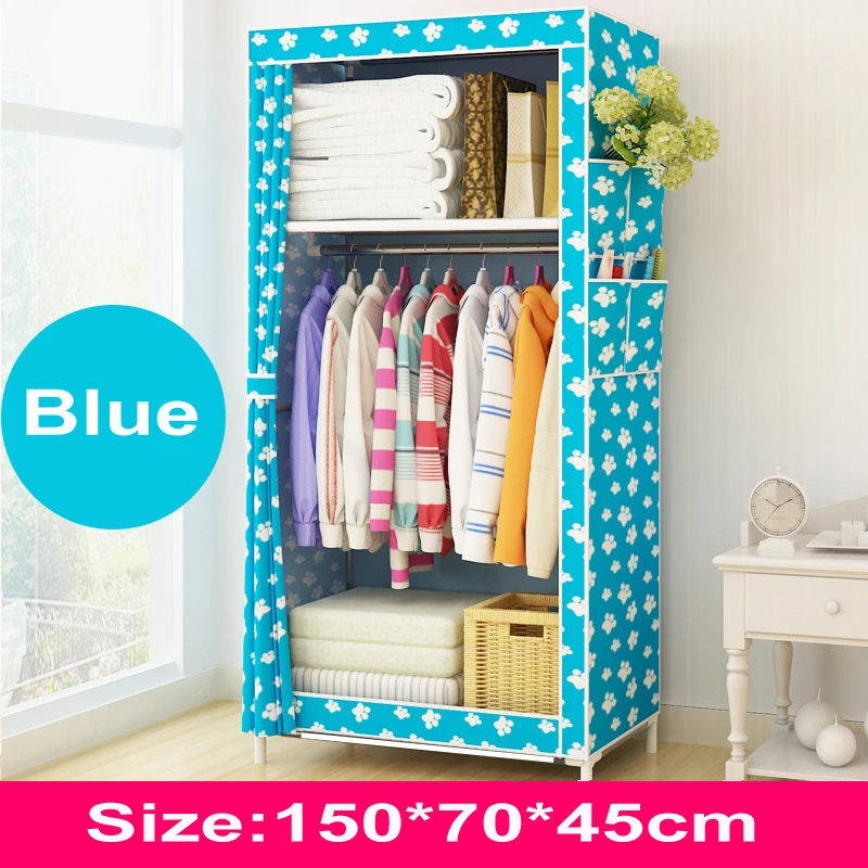 
Factory cheap non woven fabric foldable assemble portable dustproof detachable wardrobe with cover 