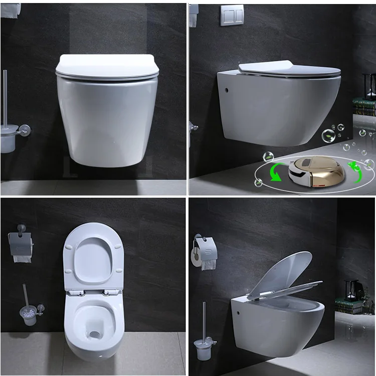 Amaze Bathroom Sanitary Ware Ceramic European P-trap 180mm Wall Hung Toilet supplier