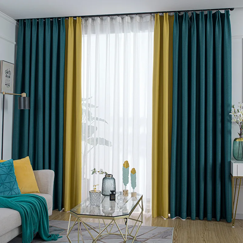 OEM acceptable customized printing linen curtain washable dry cleaning polyester fabric pleat curtain for bedroom