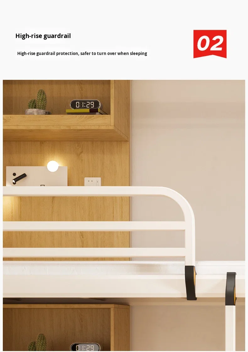 product 2025 full size metal frame heavy duty queen size double adults loft type bunk bed with stairs-10