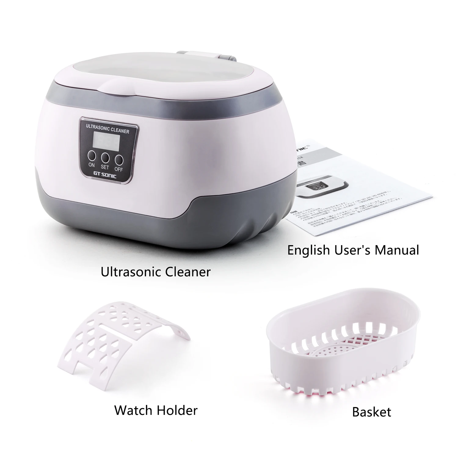 Jewelry Ultrasonic Cleaner with Countdown Timer for Cleaning Eyeglasses, Rings, Dentures, Retainers, and Mouth Guards