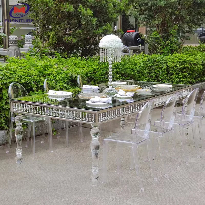 Dining Table Outdoor Fashion Clear Acrylic Accent Table And Chair