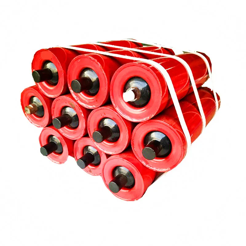 heavy duty carrier small size diameter trough nylon idler steel idler price mining rubber coated conveyor belt roller