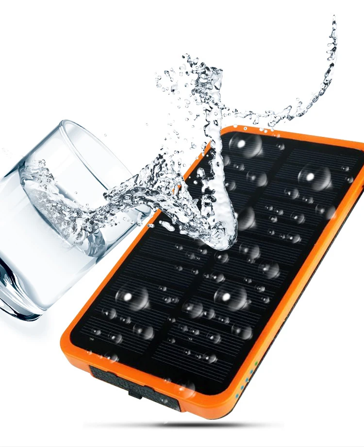 OEM 10000 mah Waterproof Charging Foldable Solar Panel Power Bank With LED - ANKUX.COM