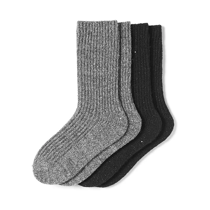 Dame crew strømper strikkede åndbare bløde fugttransporterende_voghion.com