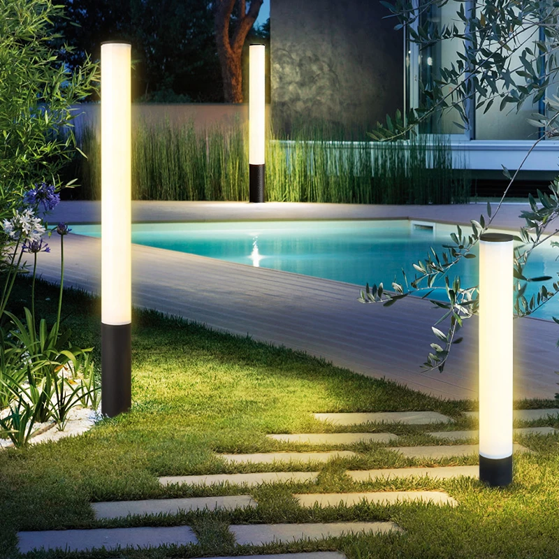 Modern Landscape Pole Light Waterproof Ip44 Aluminum Park Street Led