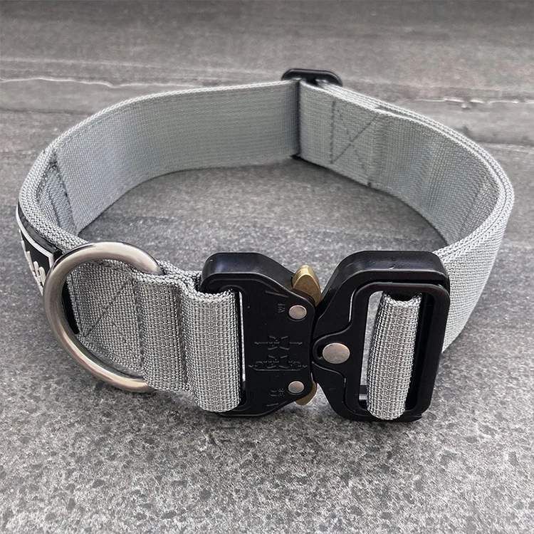 Heavy Duty Tactical Pet Collars Nylon Luxury Dog Training Collar With