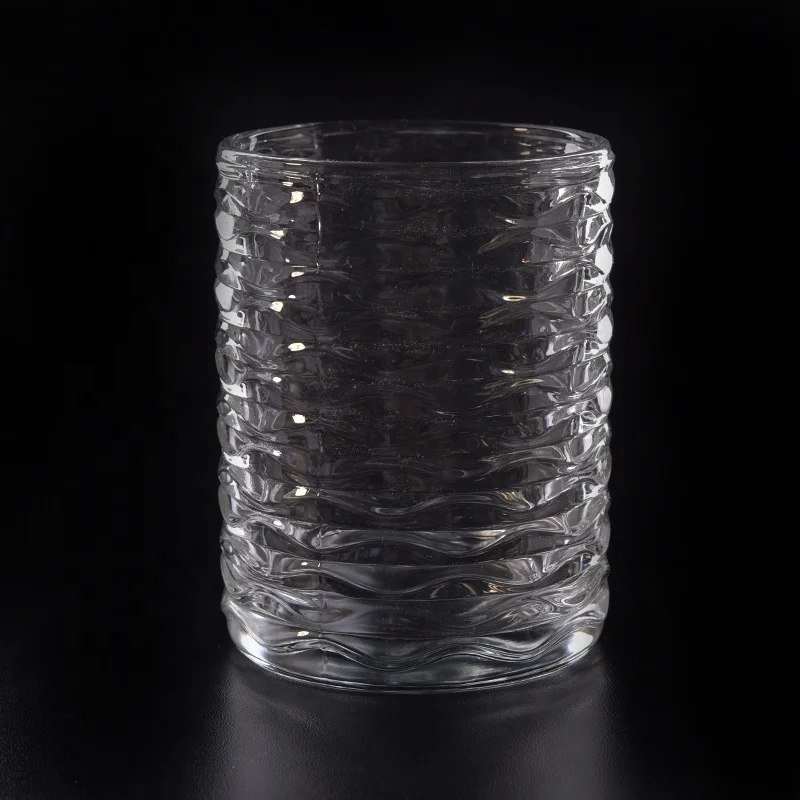 Pressed christmas glass candle holder home Decor