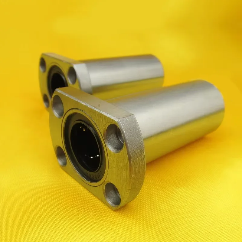 product double cut edge extended oval flange linear bearing optical axis sliding block chrome steel 1 year warranty lmh10luulmh16luu-15