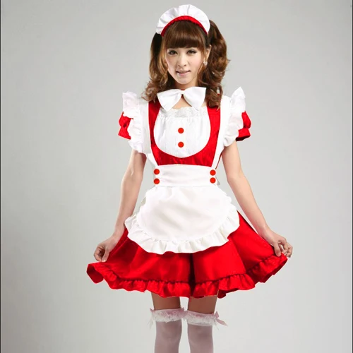 Anime Cosplay Costume Cafe Coffee Shop Apron Waitress Lovely Maid Dress Buy Anime Cosplay Maid