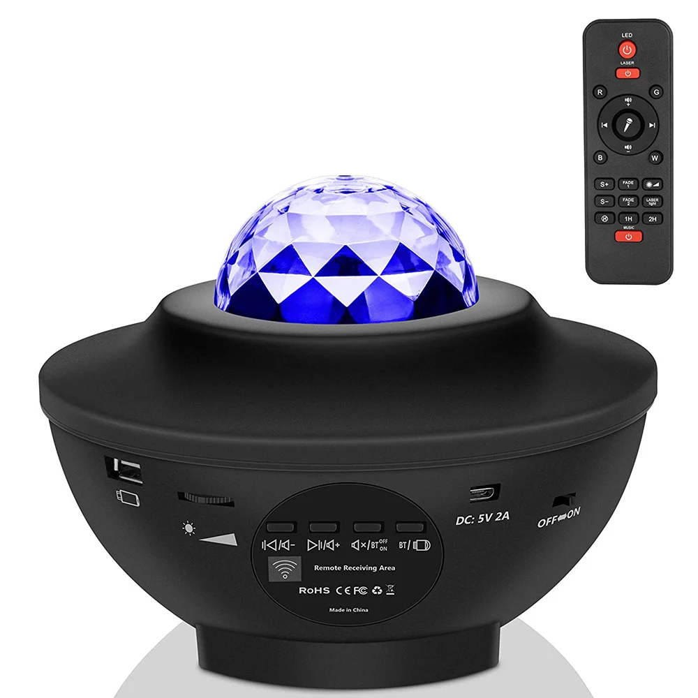 Ocean wave with LED Star Cloud underwater projector,bedroom / home theater / night light atmosphere with Bluetooth music speaker