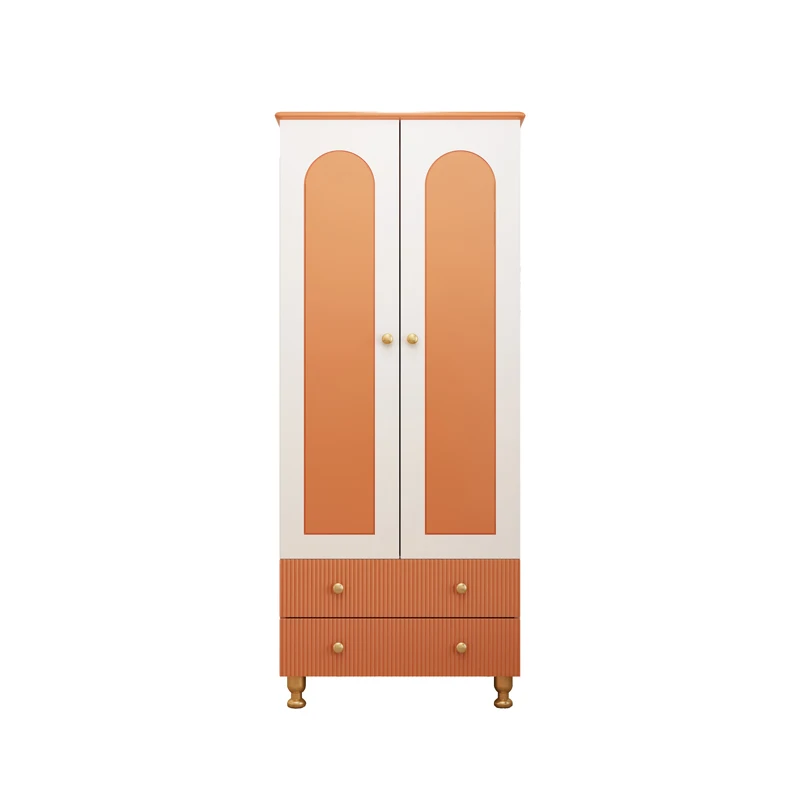 Simple American Modern Wardrobe Three Door Solid Wood Children's