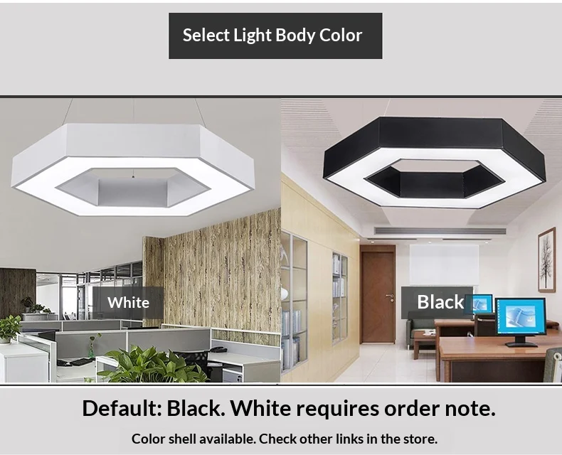 product hexagonal honeycomb pendant light led creative irregular shape office gym mall supermarket lighting fixture-2