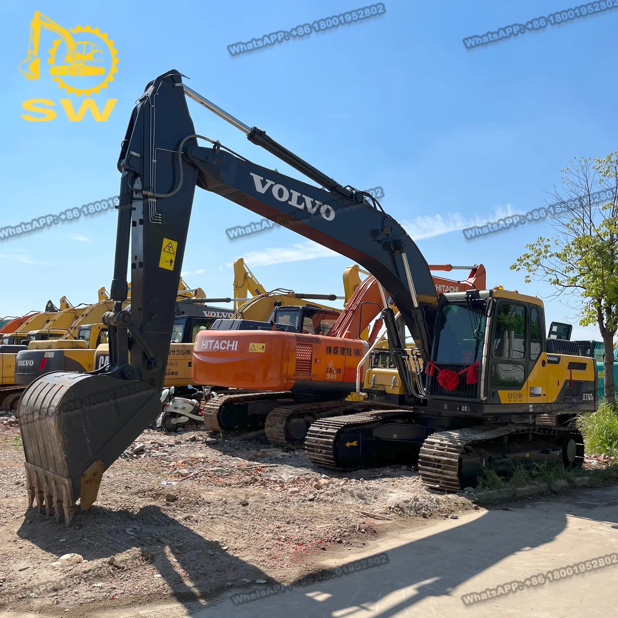 Used Korea Volvo Ec210 Excavator,May Xuc Volvo Ec210 Ec210b Ec210d ...