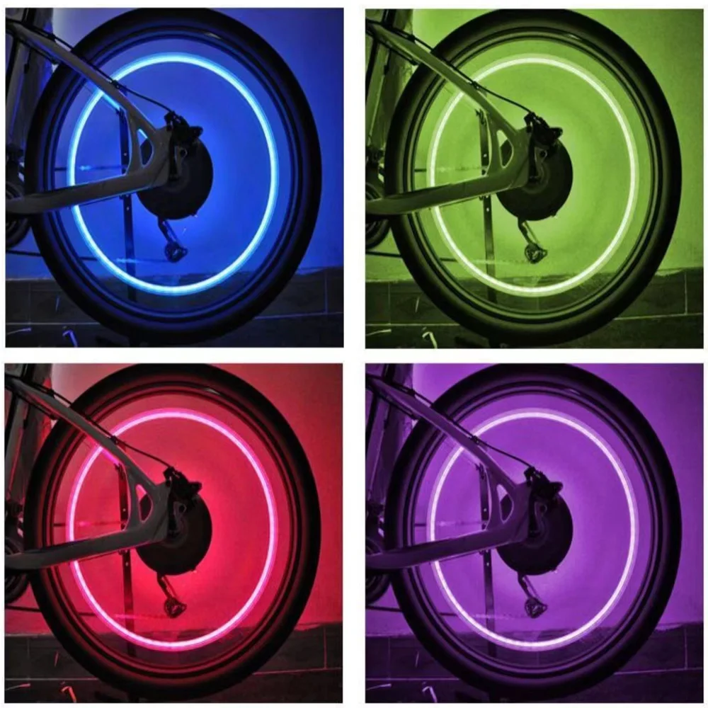 Color Tyre Wheel Valve Cap Light Led Lamp Flash Car Tire Valve Caps Air