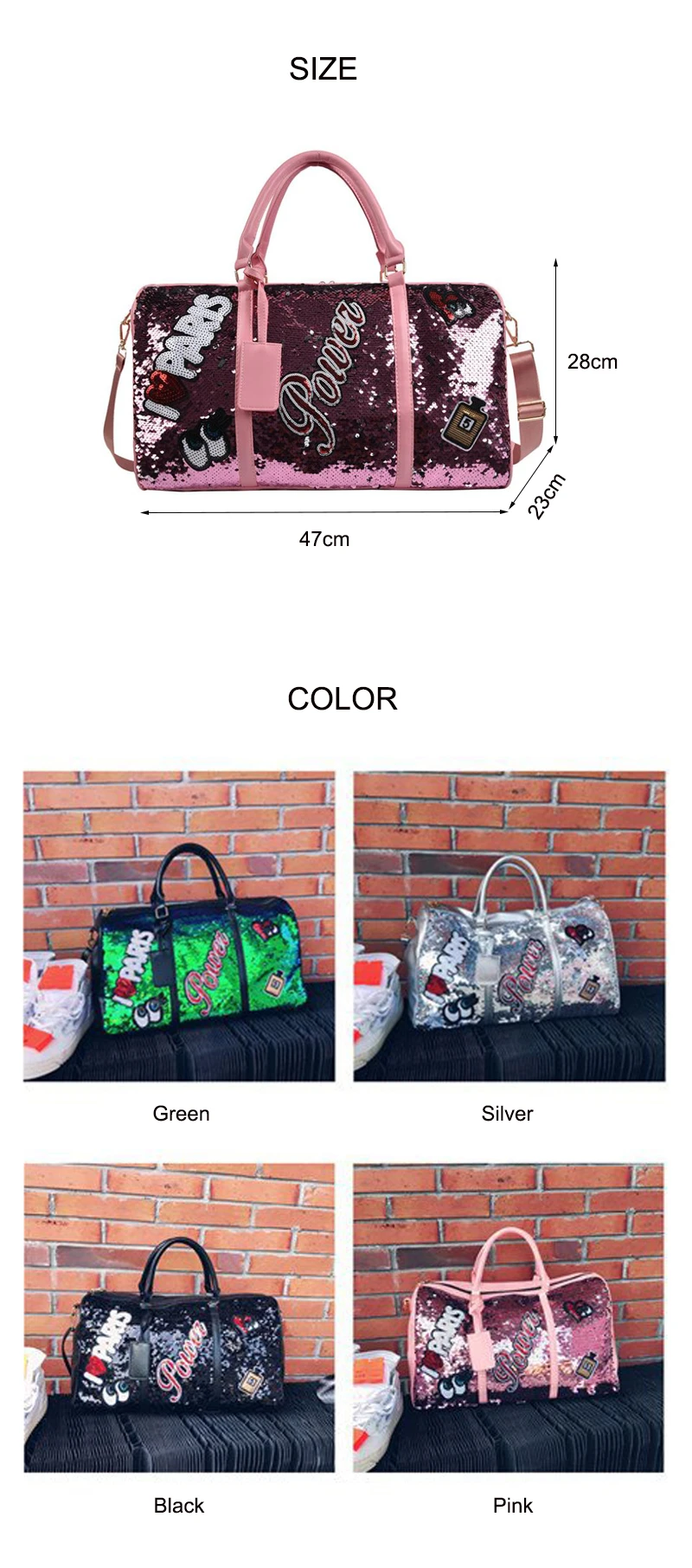 sequins girls bag