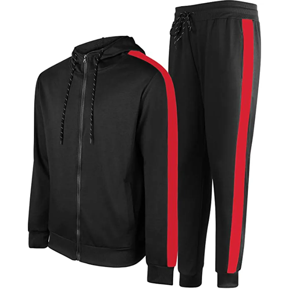 thumbnail image 2 of Men's 3-Piece Tracksuit Set - Winter Casual Hoodie & Sweatpants Outfit Lightweight Sweatsuits 2 of 10