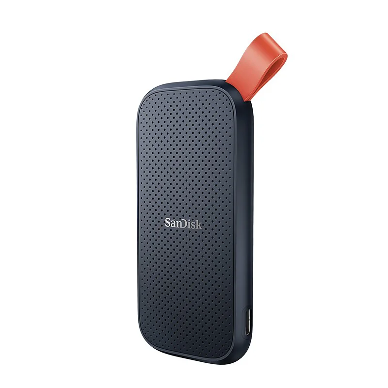 SanDisk Portable SSD V2 1TB connected to MacBook Pro via USB-C cable