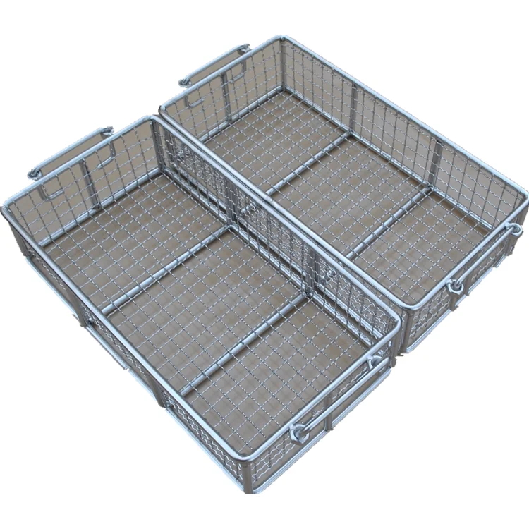 304 Stainless Steel Wire Mesh Basket Medical Disinfect Basket For