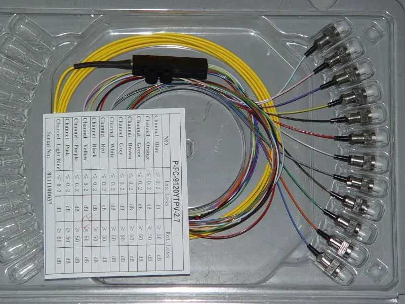 12 Core Fiber Optic 0.6x4.9 Hole Indoor Outdoor Buffer Tube Fanout Kit