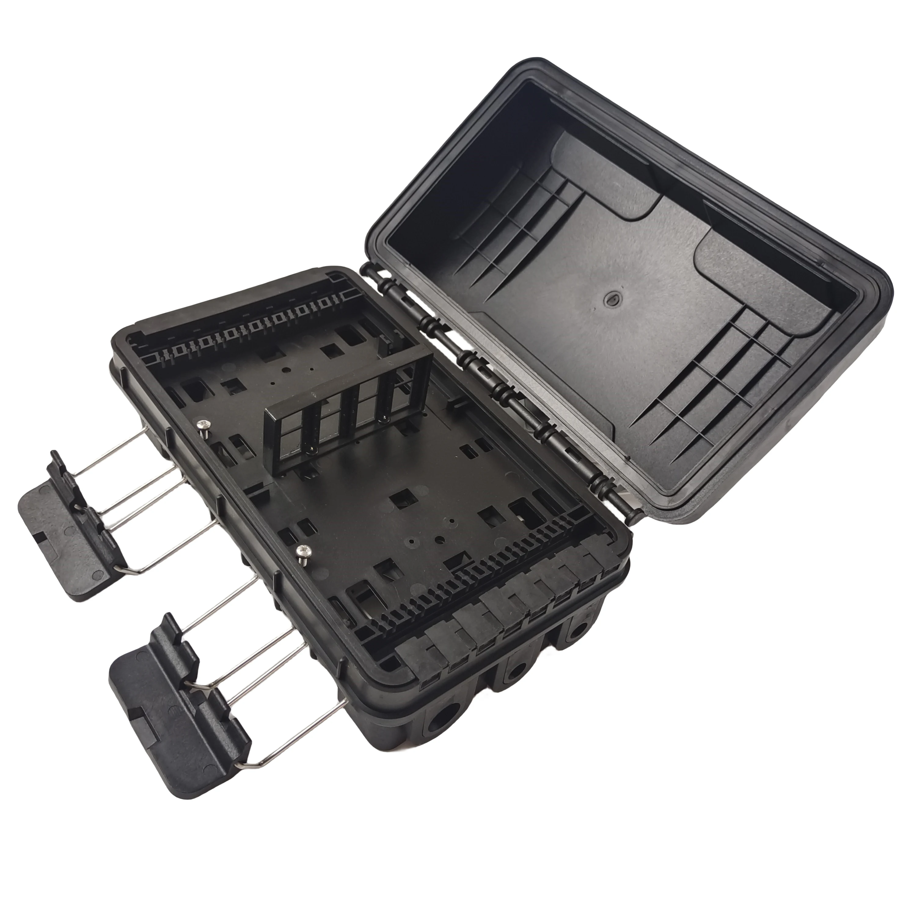 16 Core Fibre Optic Cable Splitter Box Plc Splice Box Black