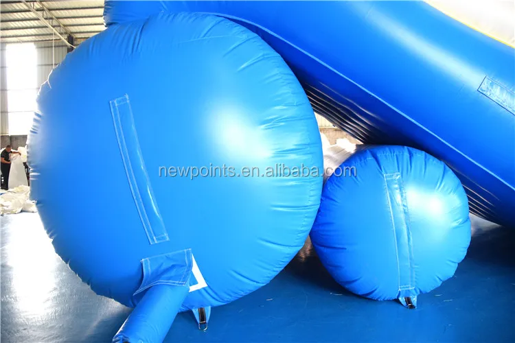 single lane palm tree inflatable water slide inflatable swiming pool combo